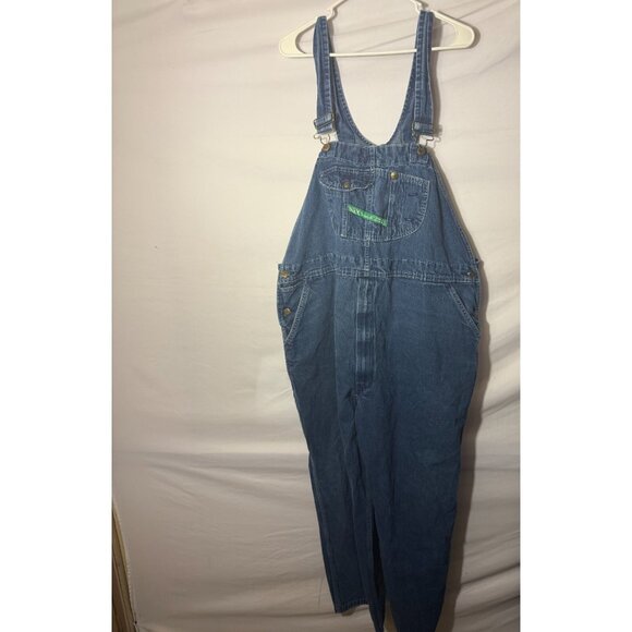 Big Tall Mens 48 X 30 Overalls Bibs Biboveralls Coveralls Denim Key Brand Jeans - Picture 1 of 4